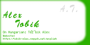 alex tobik business card